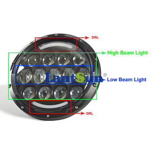 2015 Nouveau design 7 pouces 78 <span class=keywords><strong>w</strong></span> salut/lo projecteur, 7 "led phare pour Jeep Wrangler, 78 <span class=keywords><strong>w</strong></span> pour jeep led J108 - Product Image 5