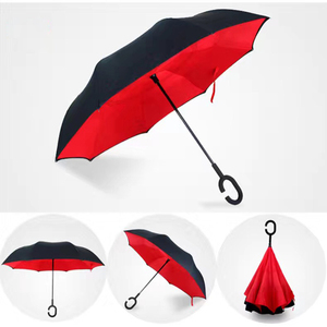 RST 2018 nouveau design de haute qualité double couche <span class=keywords><strong>solide</strong></span> couleur c poignée <span class=keywords><strong>inversé</strong></span> <span class=keywords><strong>parapluie</strong></span> automatique <span class=keywords><strong>parapluie</strong></span> <span class=keywords><strong>inversé</strong></span> - Product Image 4