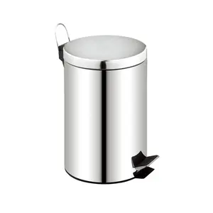 Pedal Bin Trash Can Manufacturer Wholesale Household Foot Pedal Rubbish Bin Stainless Steel Trash Can