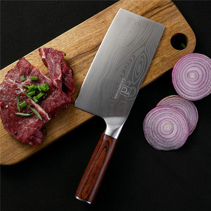 Coltello <span class=keywords><strong>da</strong></span> <span class=keywords><strong>Cucina</strong></span> Cinese con Manico Colorato e Motivo Damascato - Product Image 6