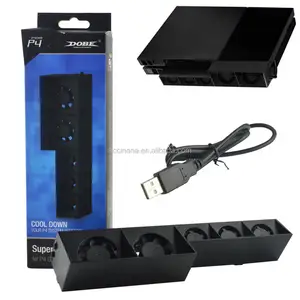 USB External Turbo Temperature Control USB 5 Fans Cooling Fan Cooler For SONY Playstation4 PS4