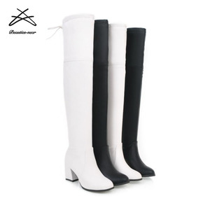 PU Leather Long <strong>Boots</strong> <strong>Over</strong> <strong>Knee</strong> <strong>Boots</strong> Women 2018 Fashion - Product Image 1