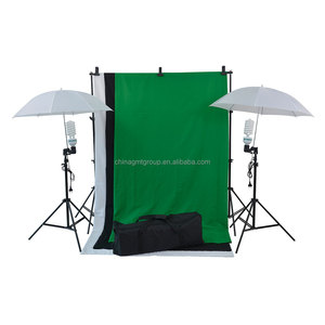 Kit de luz de fotografía OEM de fábrica soporte de <span class=keywords><strong>fondo</strong></span> tela no tejida 17 piezas Kit de estudio fotográfico - Product Image 2