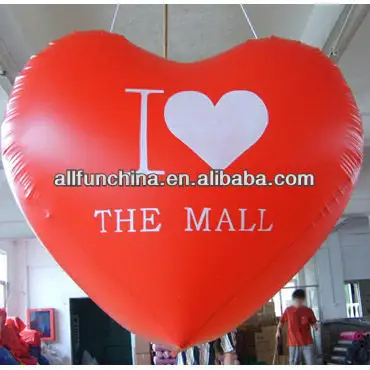 Balon Terbang Tiup dengan Balon Hati Helium Tiup Balon Cinta Logo Warna Ukuran Sesuai Pesanan