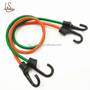 8mm polyester UV resistant heavy duty rubber luggage rope with plastic hook