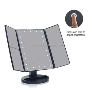Home Decor Lighted Makeup <strong>Mirror</strong> Vanity Touch Screen Dimming Cosmetic <strong>Mirror</strong> 180 Degree Rotation LED Stand <strong>Mirror</strong> Cosmetic <strong>Desk</strong> - Product Image 2