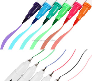 Penna a doppio pennello <span class=keywords><strong>per</strong></span> <span class=keywords><strong>acquerello</strong></span> con punta Fineline 0.4 e pennarelli a doppia punta a pennello 100 colori - Product Image 5