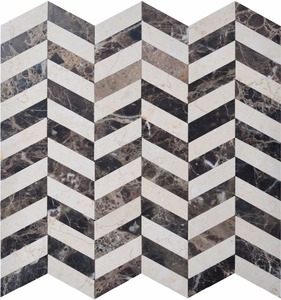 Voltkas Hỗn Hợp Biển Xám Xương Cá Đá Cẩm Thạch Gạch Khảm Cho Tường Và Sàn - Product Image 4