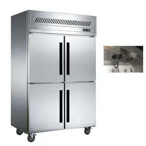 Коммерческий вертикальный холодильник с 4 дверцами большой вместимости