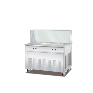 Uso comercial de hielo crema rollos máquina de Tailandia Fry rollos máquina de helados de Pan frito máquina de helados rollos - Product Image 4