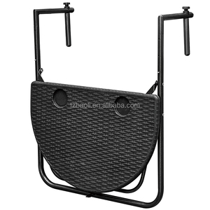Offre Spéciale Pehd EN OSIER Look <span class=keywords><strong>Jardin</strong></span> Hauteur Réglable Balcon Suspendu En Plastique <span class=keywords><strong>Table</strong></span> - Product Image 1