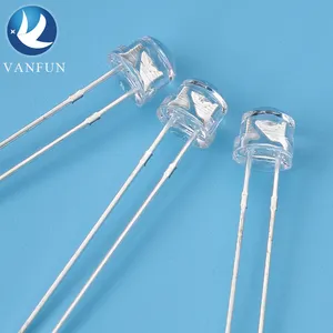 china supplier through hole manufacture of mini straw hat led diode 5mm dip led uv led light emitting diode