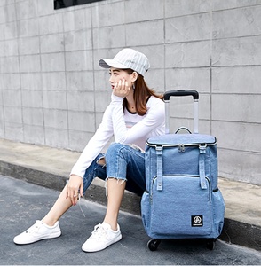 Moda Delle Ragazze Delle Donne Week-End Borsa Da Viaggio Piccola Borsa Zaino Con Staccabile Ruote - Product Image 2