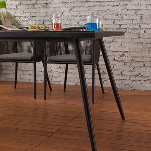 Mobilier d'extérieur décontracté pour la maison avec chaises en corde Ensemble table de <span class=keywords><strong>restaurant</strong></span> chaise de salle à manger en aluminium - Product Image 5