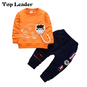 Top Leader Boys Suits Autumn Clothes Children der Sweater 2018 Medium Small Children der Suit Baby Round Neck Long Sleeve 2 stück Set