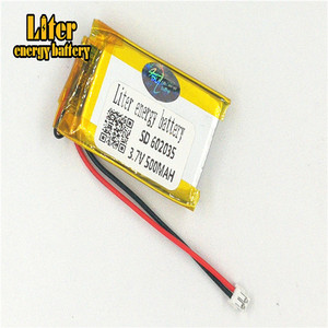 Plug 1.5-2 P 3.7 V 602035 mah 500 lithium polymer lipo rechargeable battery li ion Solar lithium battery with PCM - Product Image 1