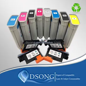 Replacement Eight Colors set Ink Cartridge & Printhead für HP Designjet Z3100/Z2100/Z3200/Photosmart Pro B9180 für HP70 Ink