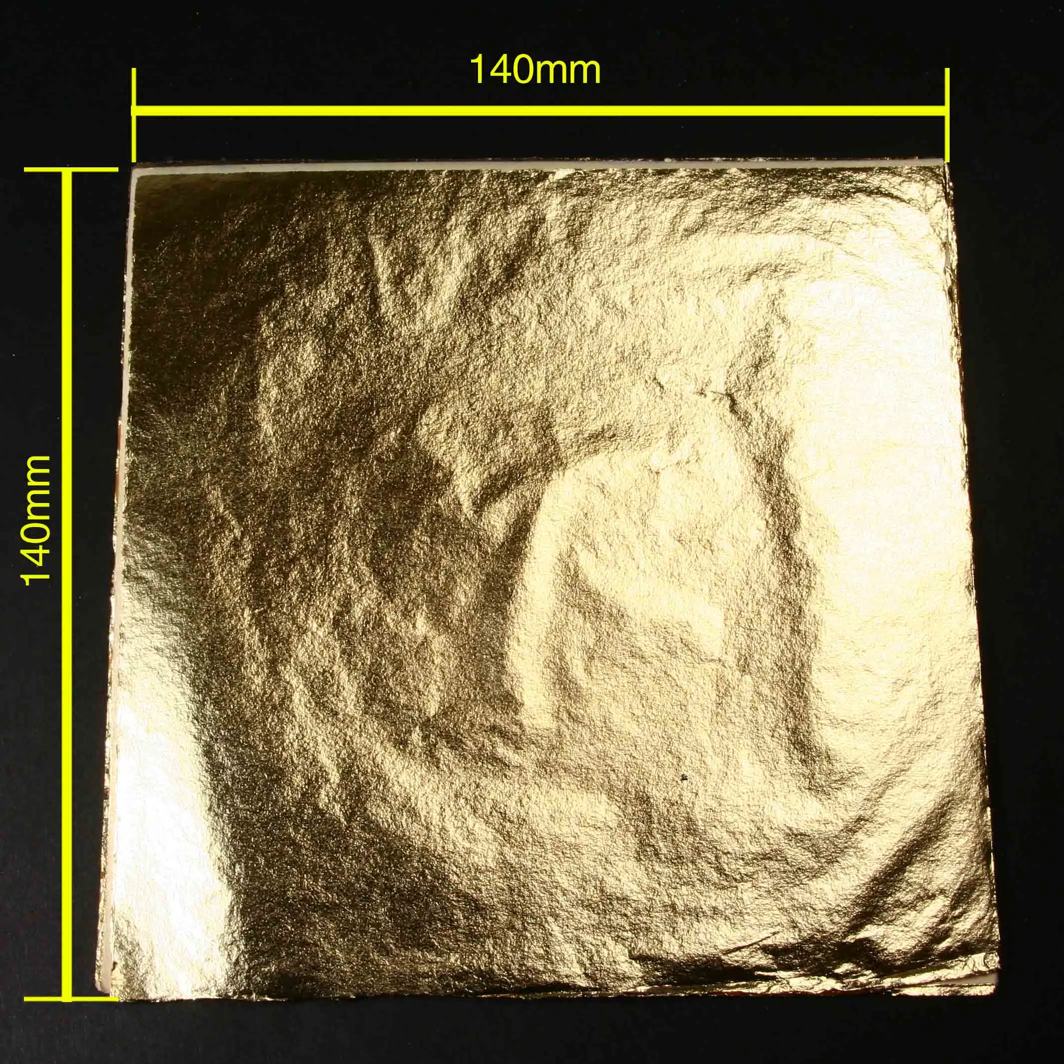 तांबा सामग्री Color2.5 नकली सोने की पत्ती पन्नी चादरें सोने का पत्तर तांबा पत्ती 14X14cm1000sheets प्रति पैक के साथ उच्च गुणवत्ता