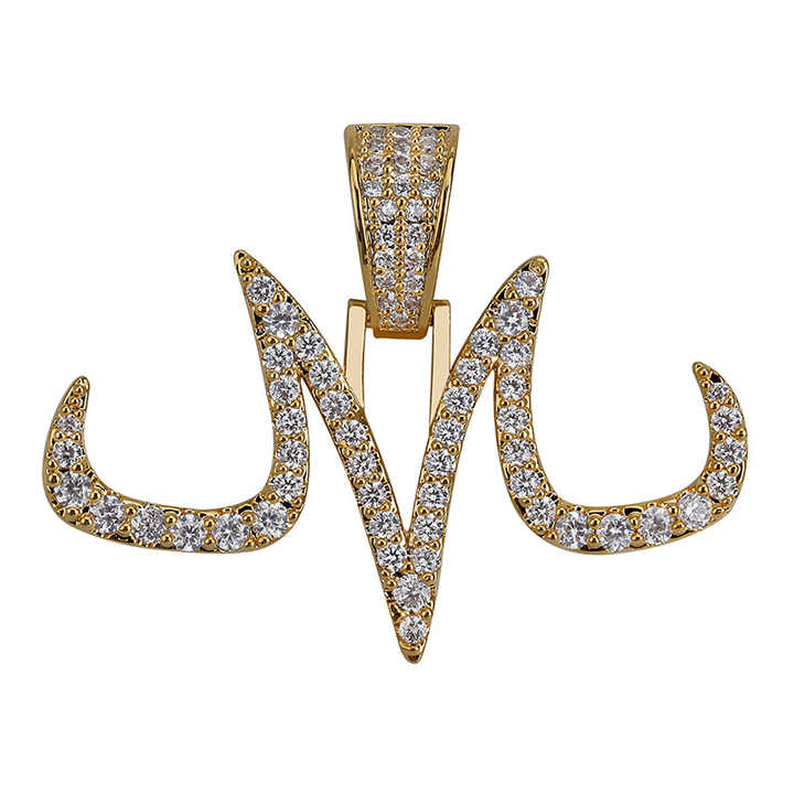 Hip Hop Necklace Dragon Ball Majin Buu Tattoos marks M Pendant