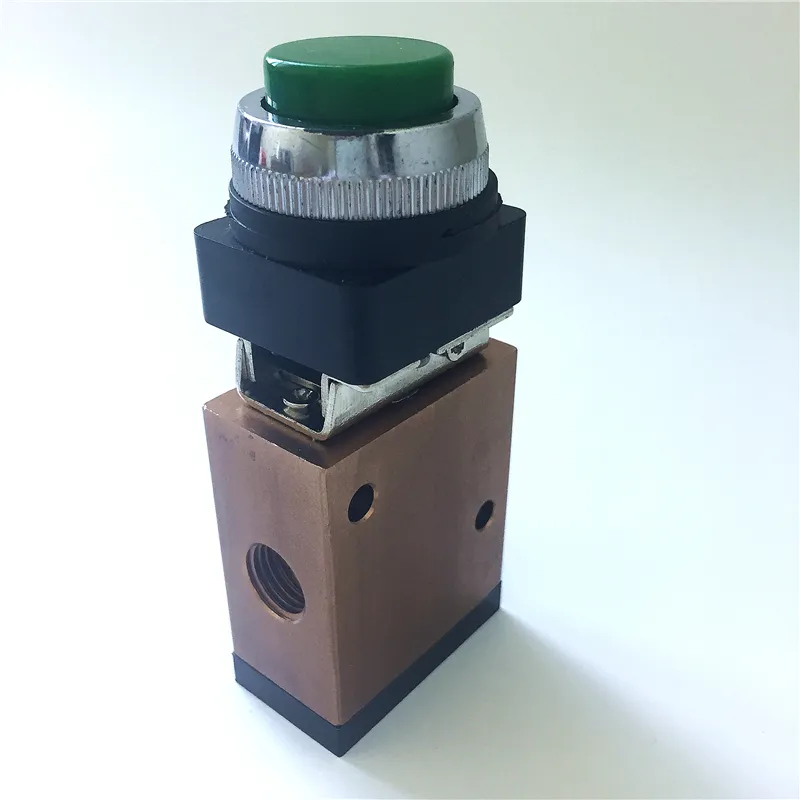 उच्च गुणवत्ता वाली हवा 3 तरह हवा मैनुअल यांत्रिक नियंत्रण वाल्व हाथ वाल्व न्यूमेटिक 1/4 इंच JM-06A वसंत रीसेट प्रकार बटन के साथ वसंत रीसेट प्रकार