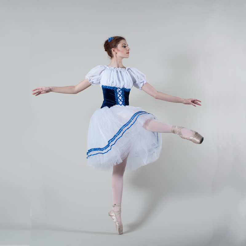 Vestido blanco de princesa para niña, traje de ballet de giselle, Primavera