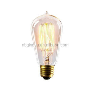 Bombilla Vintage de Filamento Doble con Base de Latón Incandescente, 220V E27 <span class=keywords><strong>Edison</strong></span> ST58 para Decoración de Cafeterías - Product Image 1