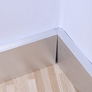 Nouvelle arrivée 60mm largeur en bois <span class=keywords><strong>d</strong></span>écoratif En Aluminium <span class=keywords><strong>plinthe</strong></span> <span class=keywords><strong>plinthe</strong></span> pour coin cuisine - Product Image 2