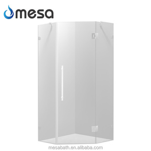 Clair en verre trempé cabine de <span class=keywords><strong>douche</strong></span> <span class=keywords><strong>italienne</strong></span> 2 <span class=keywords><strong>porte</strong></span> <span class=keywords><strong>coulissante</strong></span> avec cadre en aluminium et acrylique essayer - Product Image 1