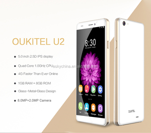 New OUKITEL U2 MTK6735M 64 <span class=keywords><strong>bocado</strong></span> Quad Core Android 5.1 WCDMA Dual Sim phone 1 GB RAM 8 GB ROM GPS 4 G Lte Mobile phone - Product Image 1
