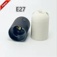 Carcasa de plástico tipo tornillo E14 lámpara de luz bombilla Socket titular AC