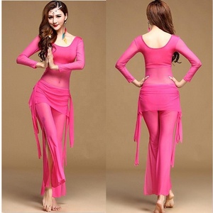 BestDance Mujeres Bellydance <span class=keywords><strong>Dancer</strong></span> Belly Dance Traje Conjunto Traje Práctica Indian Top Pant Set - Product Image 4