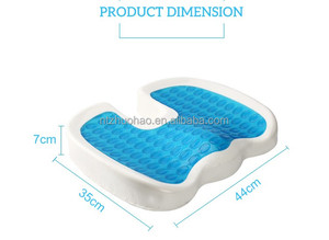 <strong>Large</strong> Orthopedic Coccyx Cooling Gel Memory Foam <strong>Seat</strong> <strong>Cushion</strong> for Office Chair Rectangle Shape with Knitted Technology Summer Use - Product Image 3