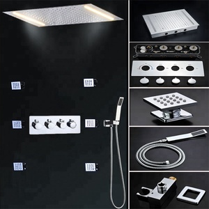 Système de douche thermostatique à Led, douche de pluie, avec douchette, salle de bains, 360x500MM, SUS304 - Product Image 4