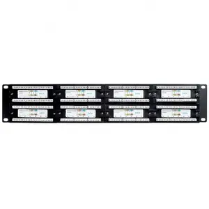 Kinerja Yang Baik Unshielded UTP RJ45 CAT 6 Patch Panel 48 Port