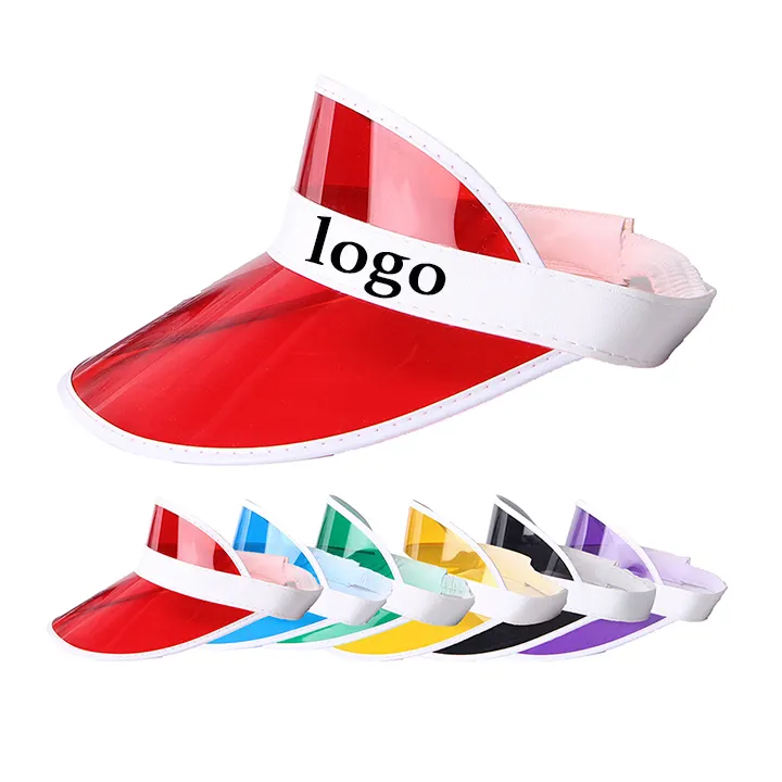 Caramella di estate di Plastica In Pvc Cappelli Regolabile Multicolor Berretti Visiera Parasole