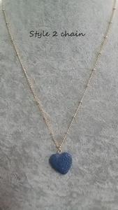 Collar de piedra de <span class=keywords><strong>Lava</strong></span> con corazón para mujer, difusor de aceite esencial, collar de roca volcánica para mujer, joyería para novia - Product Image 4