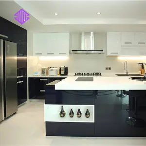 Desain Dapur Berguna Bebas Modular Buatan dengan Harga Mesin Cuci Perkakas Di Guangzhou