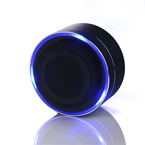 promotion gift speaker with mic mini 3W round led wireless speaker