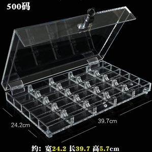 500 pièces 600 pièces surdimensionné acrylique <span class=keywords><strong>poker</strong></span> porte-puce puce boîte - Product Image 6