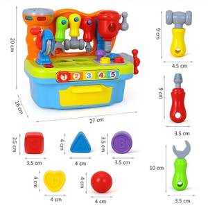 Jouet établi de musique 9 en 1 pour les tout-petits 1-3, outil d'apprentissage multifonction avec lumières sons trieur de formes bébé garçons filles cadeau - Product Image 5