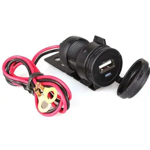 Cargador doble para vehículo de motocicleta, dispositivo de carga de 5V, 2.1A, USB, 12V a 5V, resistente al agua