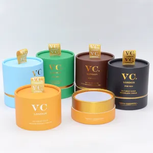 Wholesale Luxury Round Cosmetic Custom Paper Perfume Packaging Boxes / Tube For Cosmetics Bottles