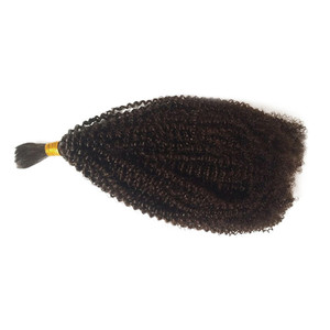 Ekstensi Rambut Keriting <span class=keywords><strong>Afro</strong></span> Keriting Massal Tidak Ada Lampiran <span class=keywords><strong>Remy</strong></span> Rambut Manusia Burma Massal untuk Mengepang - Product Image 4