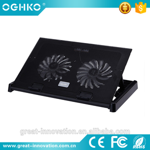 En aluminium portable ordinateur portable corée du sud stand cooling pad avec 2 ventilateurs - Product Image 3