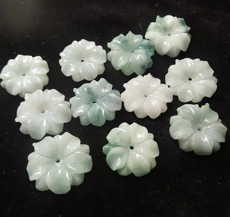 Godbead Groothandel hand jade DIY onderdelen van Birma jade sieraden jade bloem hand <span class=keywords><strong>geweven</strong></span> materialen Accessoires