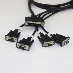 DB62 62Pin Gender Male to Male 8 x DB9 Pin RS232 Splitter Serial Port Cable PCI-E Eight Serial Card Line High Quality