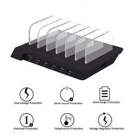 Oplaadstation Voor Meerdere Apparaten 6 Poort Oplader Organizer Dock Usb Oplaadstation Compatibel Voor Iwatch