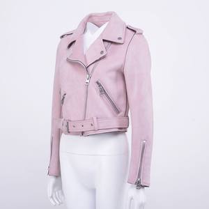 Nouveau modèle de <span class=keywords><strong>veste</strong></span> courte <span class=keywords><strong>en</strong></span> simili daim décontractée pour <span class=keywords><strong>femme</strong></span>, <span class=keywords><strong>veste</strong></span> <span class=keywords><strong>en</strong></span> <span class=keywords><strong>cuir</strong></span> synthétique pour le printemps - Product Image 2