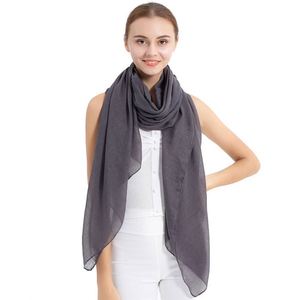 Качественный шифоновый шелковый шарф для арабских девушек 1,00, высококачественный хлопковый женский шарф в Корейском стиле, бесплатный образец, можно изготовить на заказ свой собственный дизайн - Product Image 2