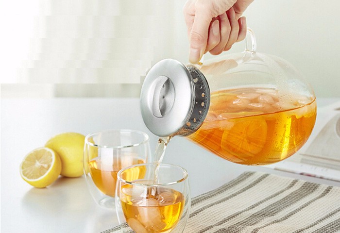 Heat Resistant Borosilicate Decorative Glass Water Filter Pitcher Glass Water Jug